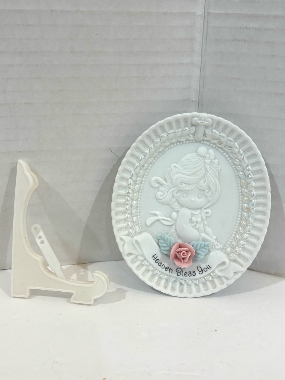 VINTAGE PRECIOUS MOMENTS “Heaven Bless You” Mini Decorative Porcelain Plate